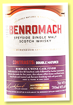 Benromach 12 yo 2011/2023 'Contrasts : Bordeaux Finish' (46%, OB)